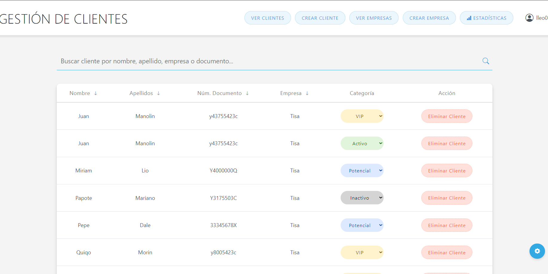 App Cartera Clientes